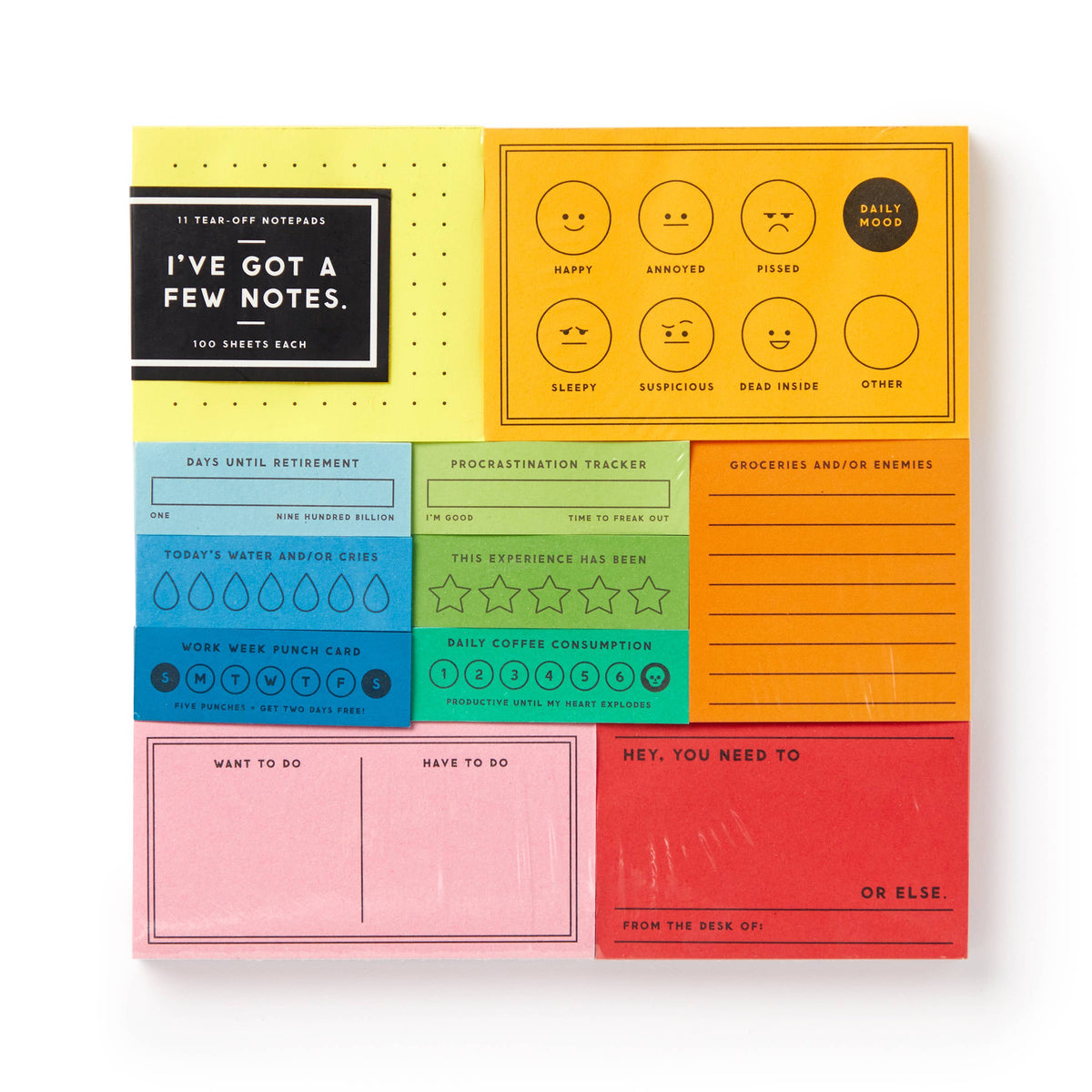 "I've Got A Few Notes" Tear-off Notepad Set by Brass Monkey