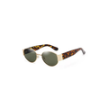 Gold and Tortoise Round Metal Sunglasses