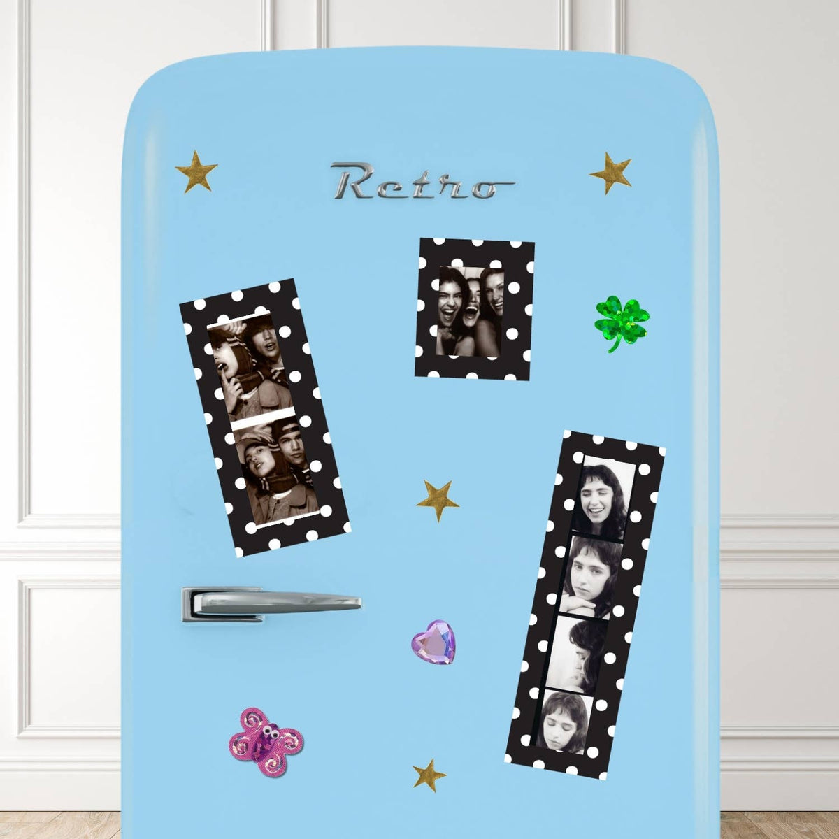 "POLKA DOT REVIVAL" Photo Strip Magnet Frame | Fridge Home Décor