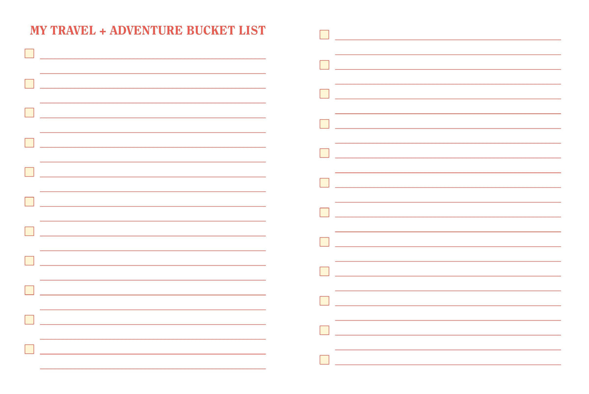 Bucket List Journal