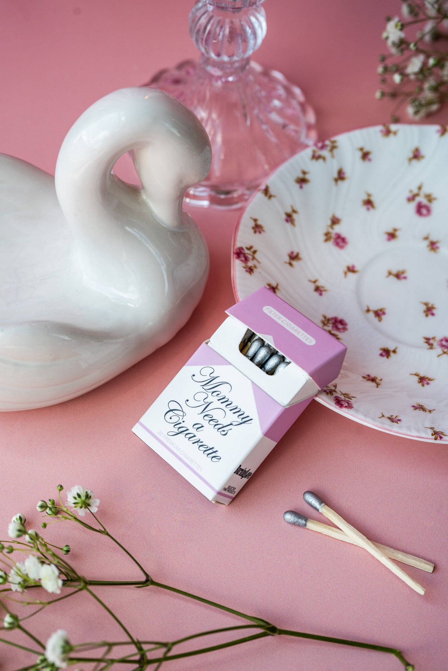 "Mommy Needs a Cigarette" Cigarette Box Matches
