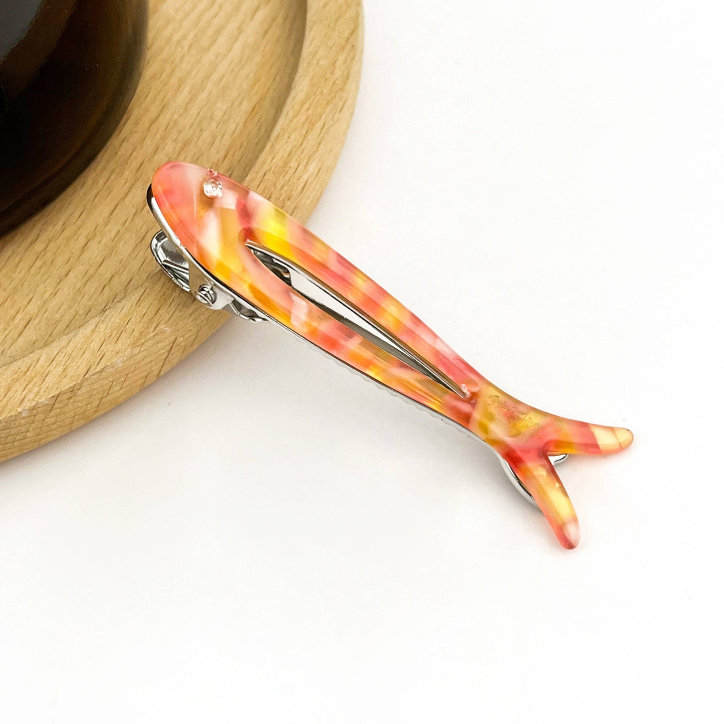 Hollow Fishbone Acetate Duckbill Hair Clip