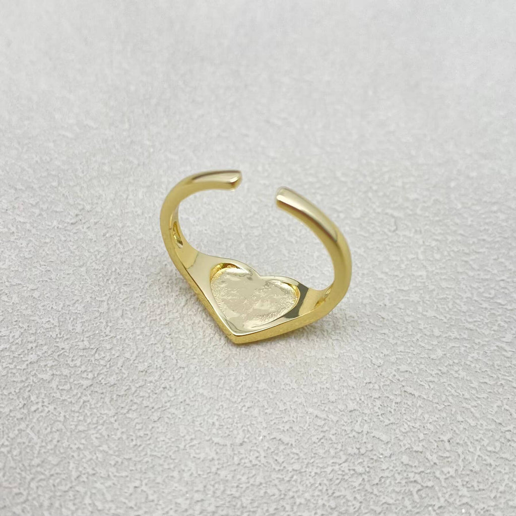 "Fuck You" Heart-shaped 18K Gold Plated Steel Ring