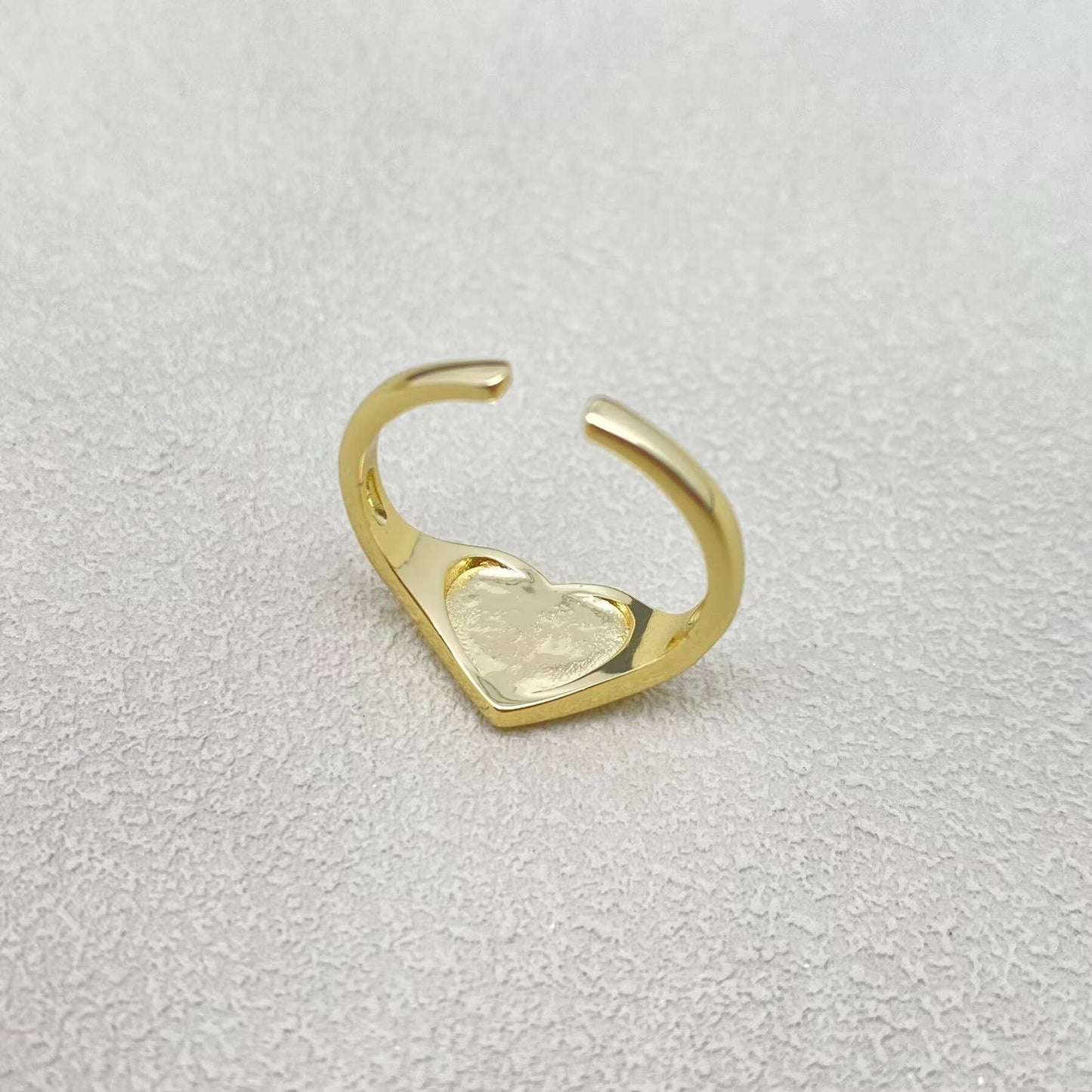 "Fuck You" Heart-shaped 18K Gold Plated Steel Ring