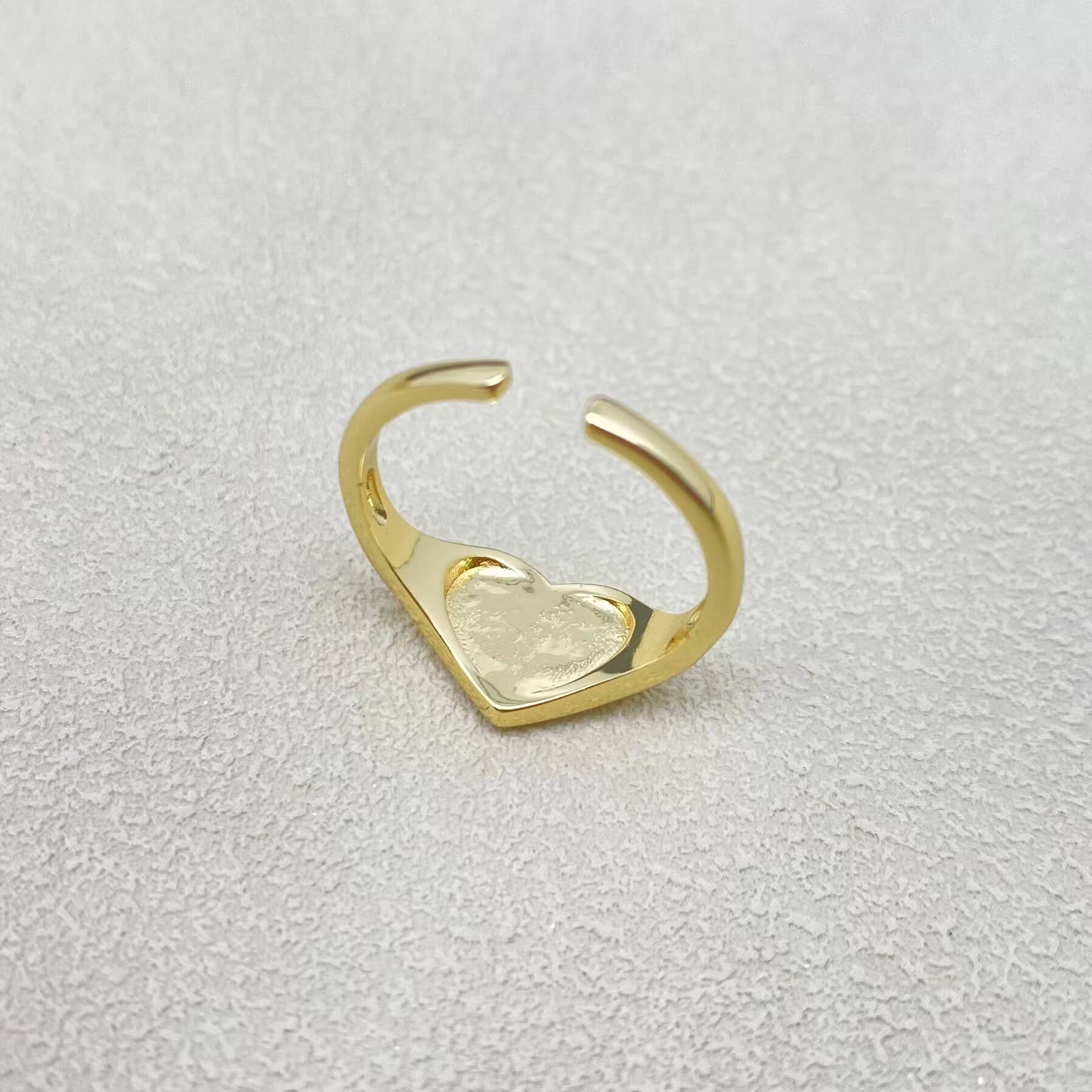 "Fuck You" Heart-shaped 18K Gold Plated Steel Ring