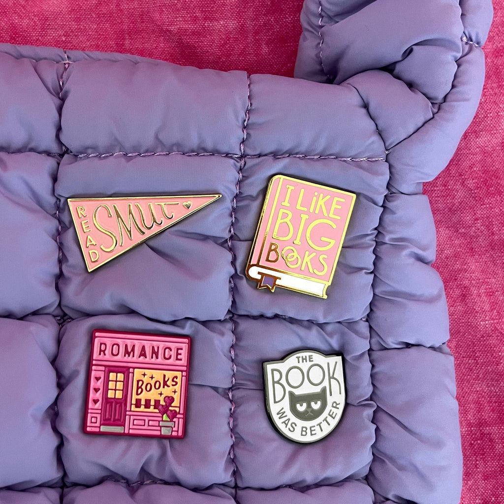 "I Like Big Books" Enamel Pin