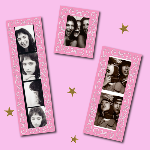 "PINK HAZE" Photo Strip Magnet Frame