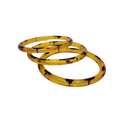 Translucent Amber Lucite Resin Bangle Set