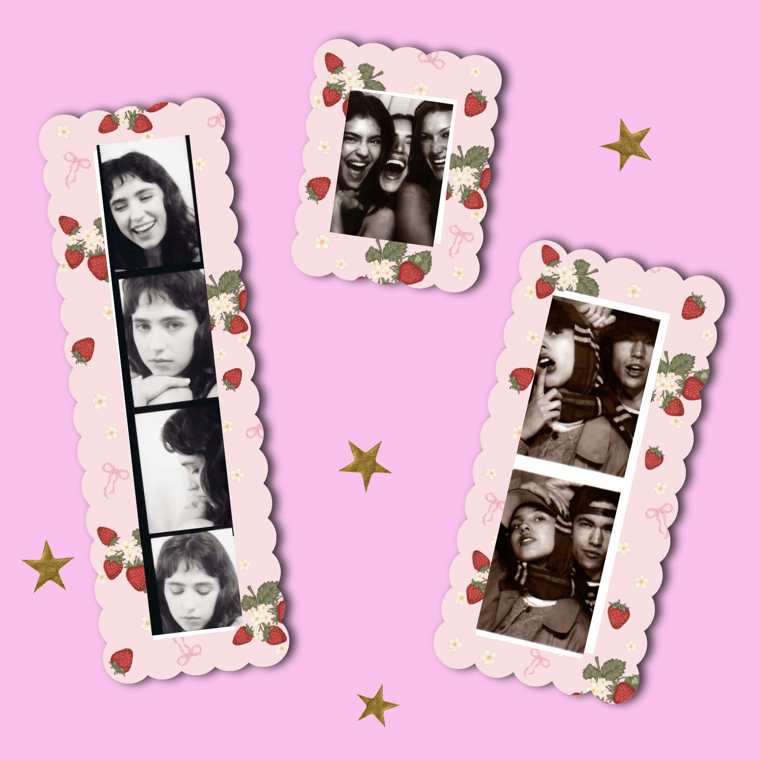 "BERRY BABE" Photo Strip Magnet Frame