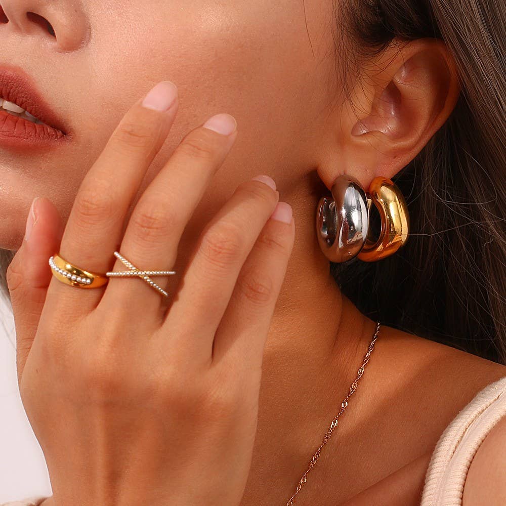 Stainless Steel Chunky Hoops