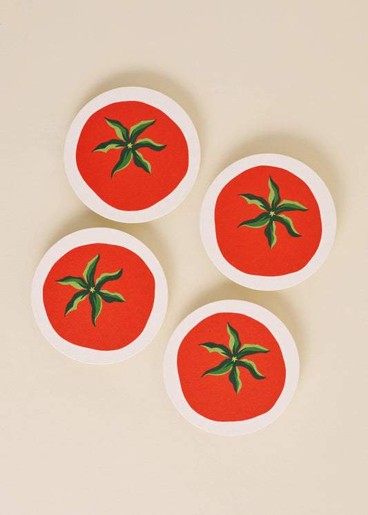 Tomato Coasters | Set of Four