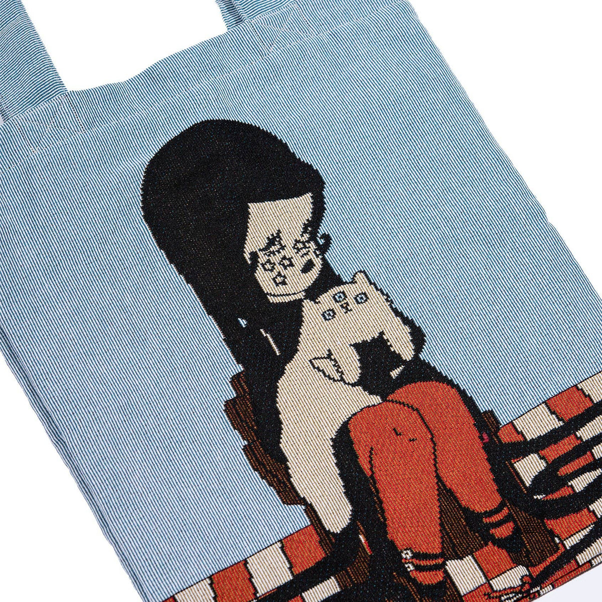 Valfre "Love Cats Blanco" Woven Tote