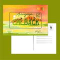 Arizona Desert License Plate Postcard