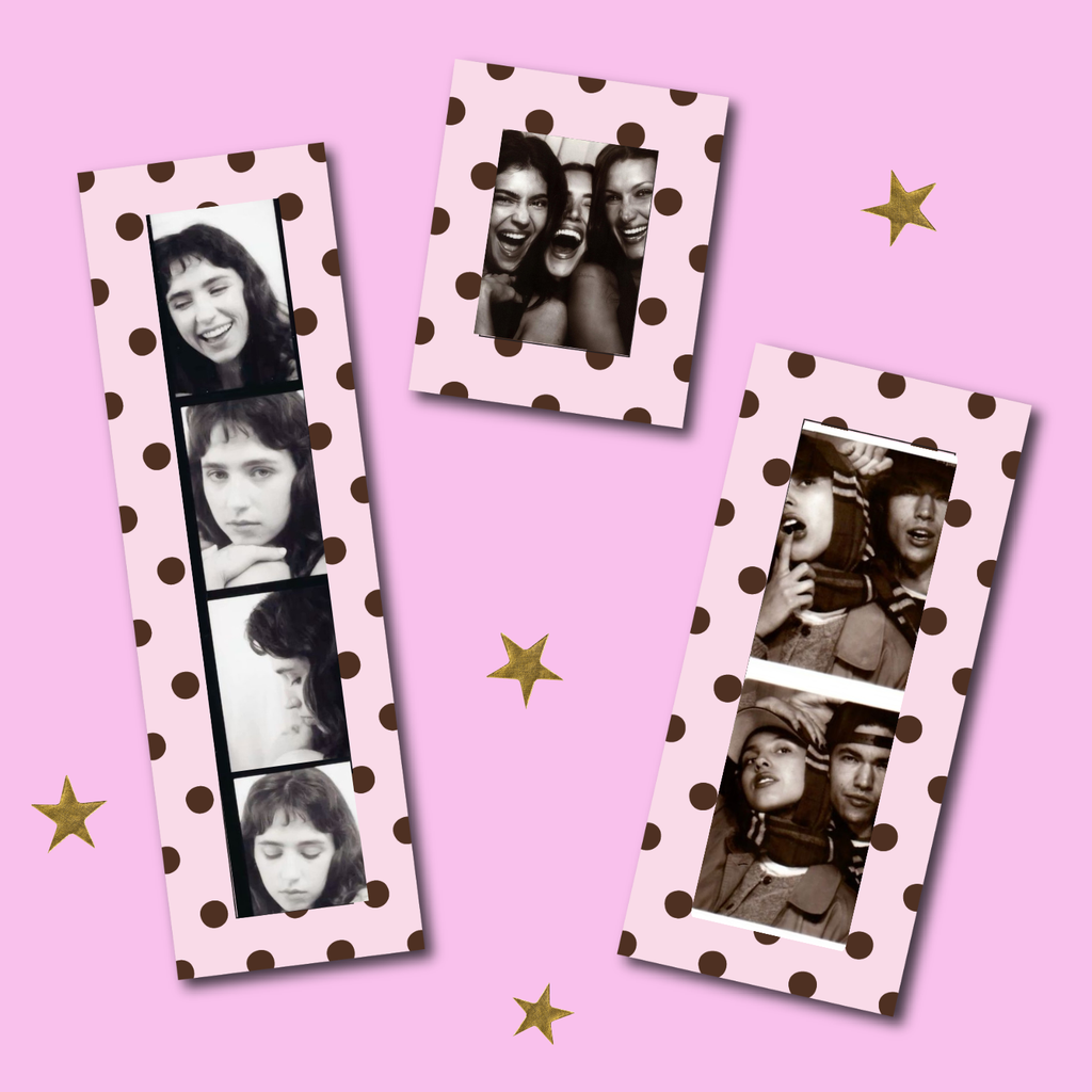 "ROSY TEDDY" Photo Strip Magnet Frame