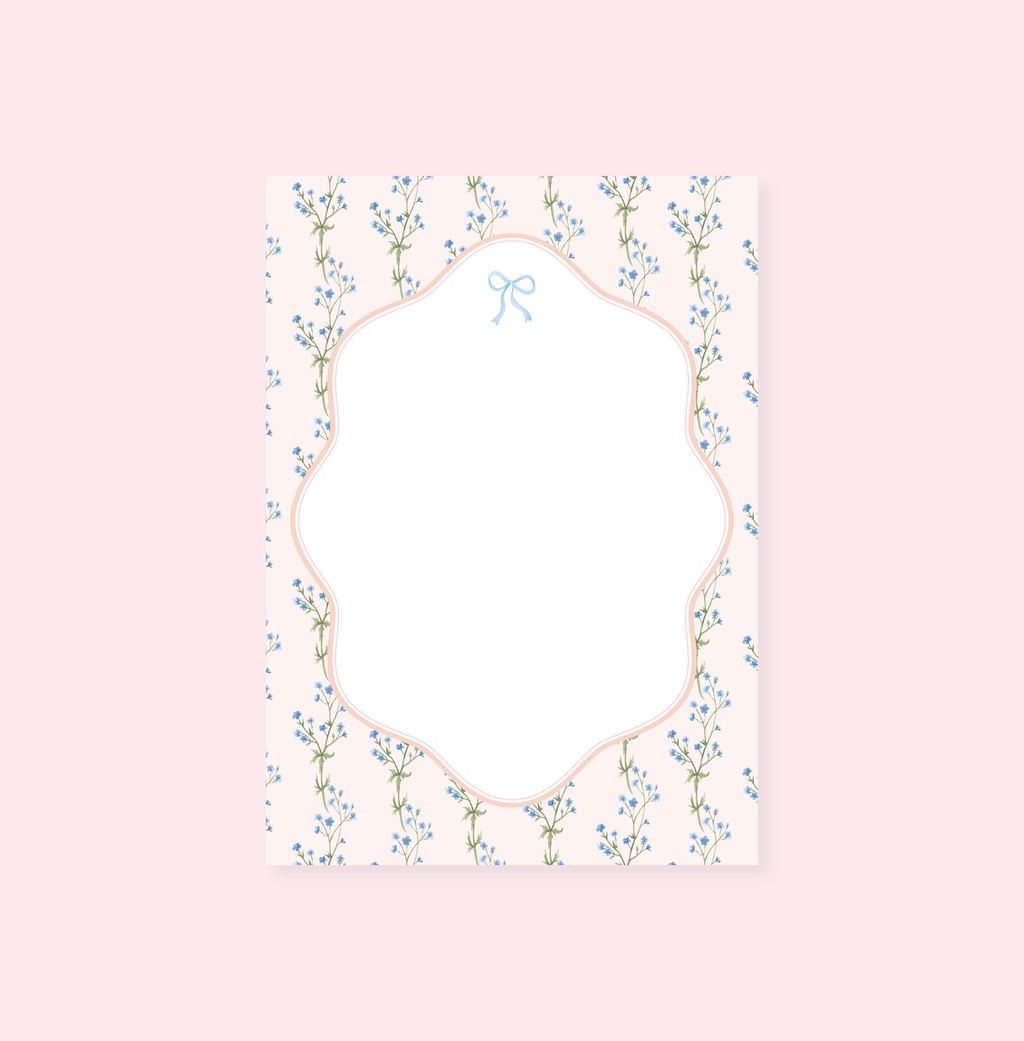 Watercolor Floral Bow Notepad